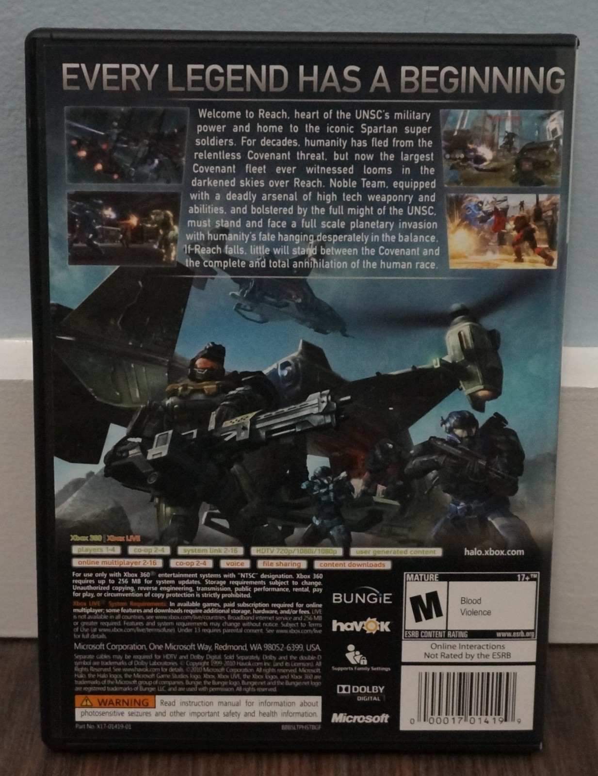 Halo Reach [Limited Edition] (Microsoft Xbox 360) – Complete Copy; Unplayed Disc