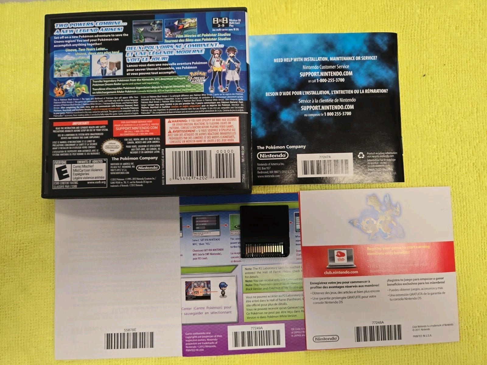 Pokemon: Black Version 2 (Nintendo DS, 2012) CIB Complete. Authentic. Tested.