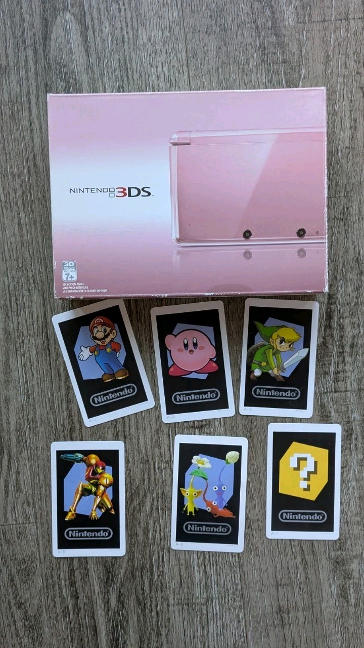 Nintendo 3DS Pink *BOX AND AR CARDS ONLY* NO CONSOLE