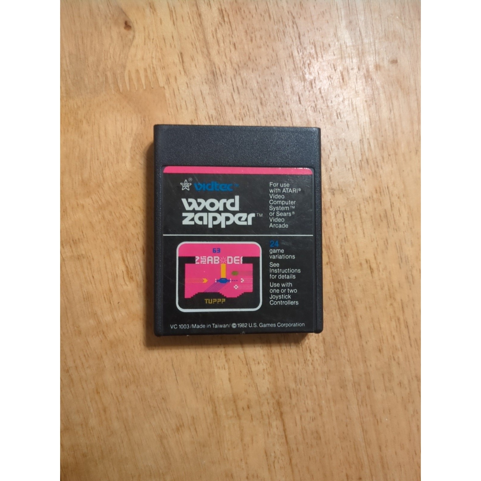 Word Zapper Atari or Sears Video Arcade GAME CARTRIDGE ONLY Vidtec 1982