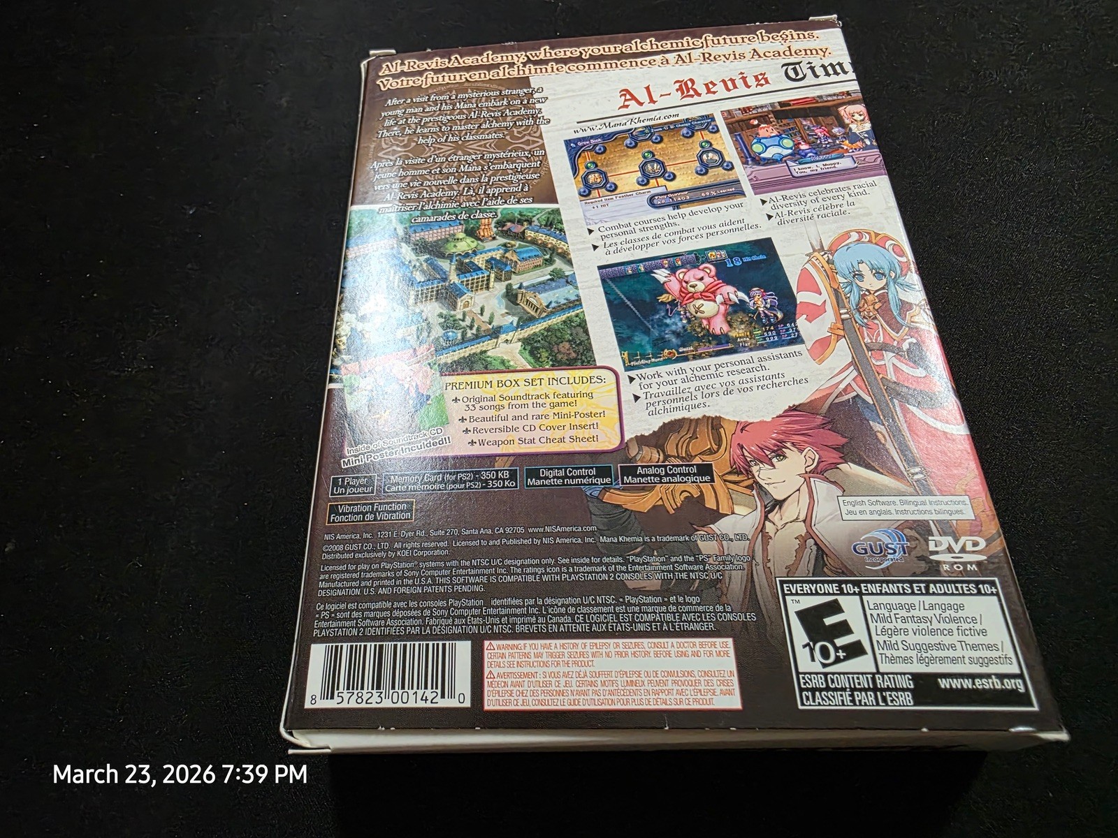 Mana Khemia: Alchemists of Al-Revis Premium Edition PS2 MINT CB+reg cd!