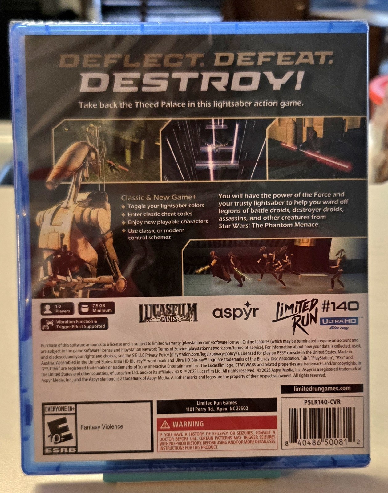 Star Wars: Jedi Power Battles PlayStation 5 PS5 Brand New Limited Run RARE 12345