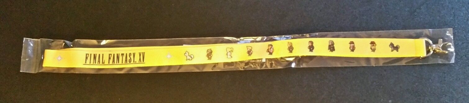 Final Fantasy 15 XV 8/16-bit Retro Lanyard Yellow *Brand New* Square Enix