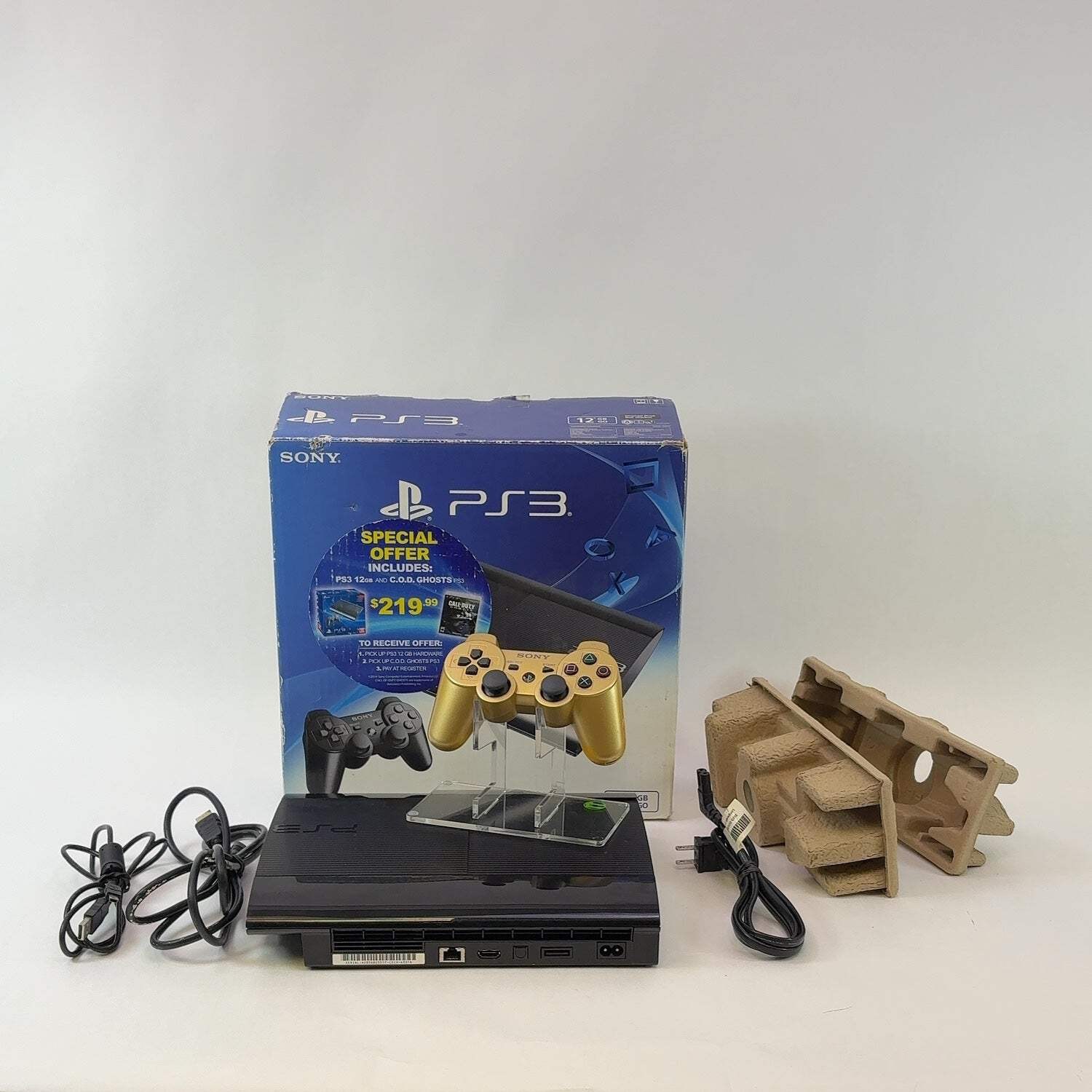 Sony PlayStation 3 Super Slim PS3 12GB Black Console Gaming System CECH-4301A
