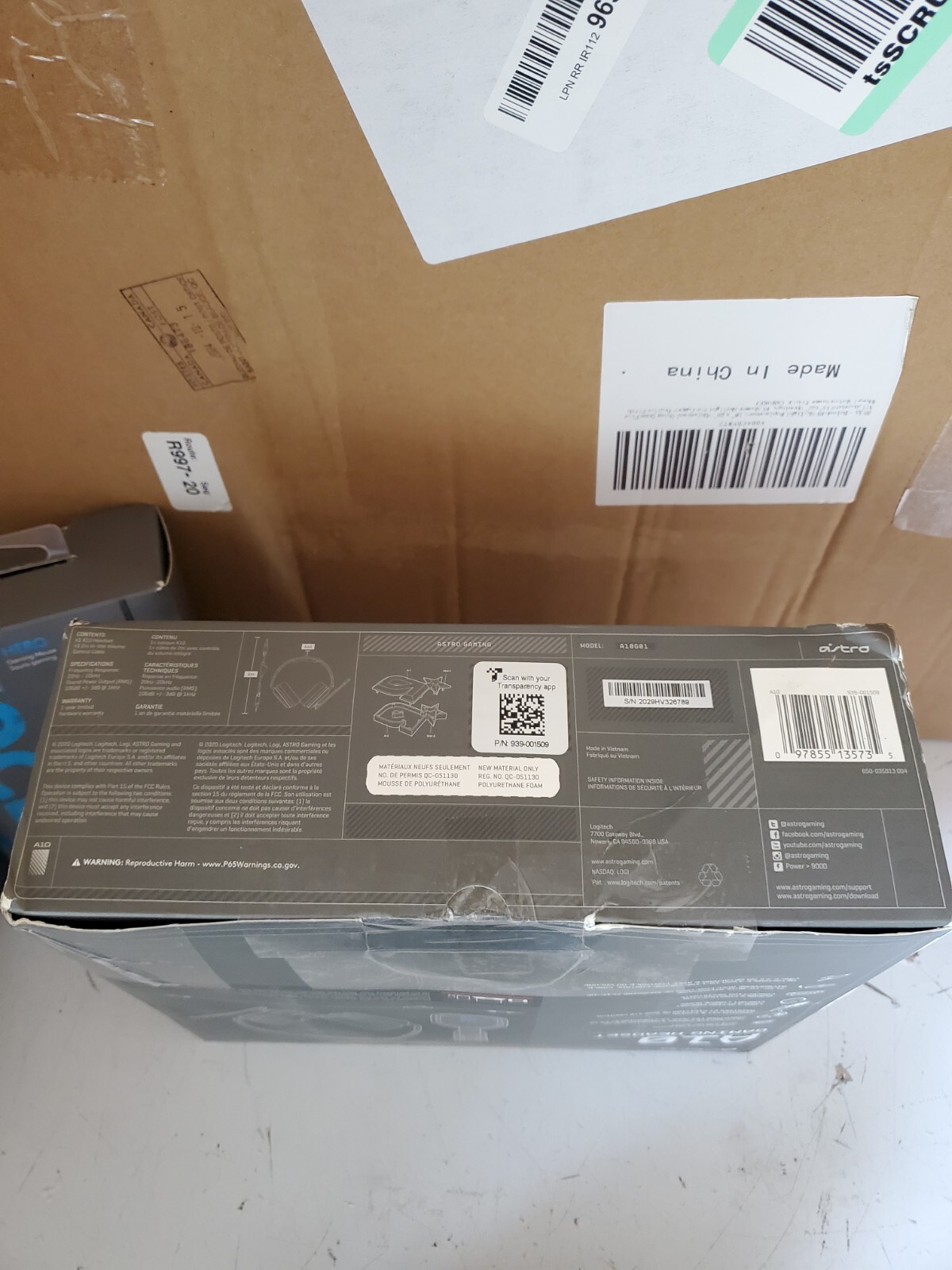 Astro A10 Headset Stereo Mini-phone 3.5mm Wired, 32Ohm, 20Hz – 20Hz, 939-0015009