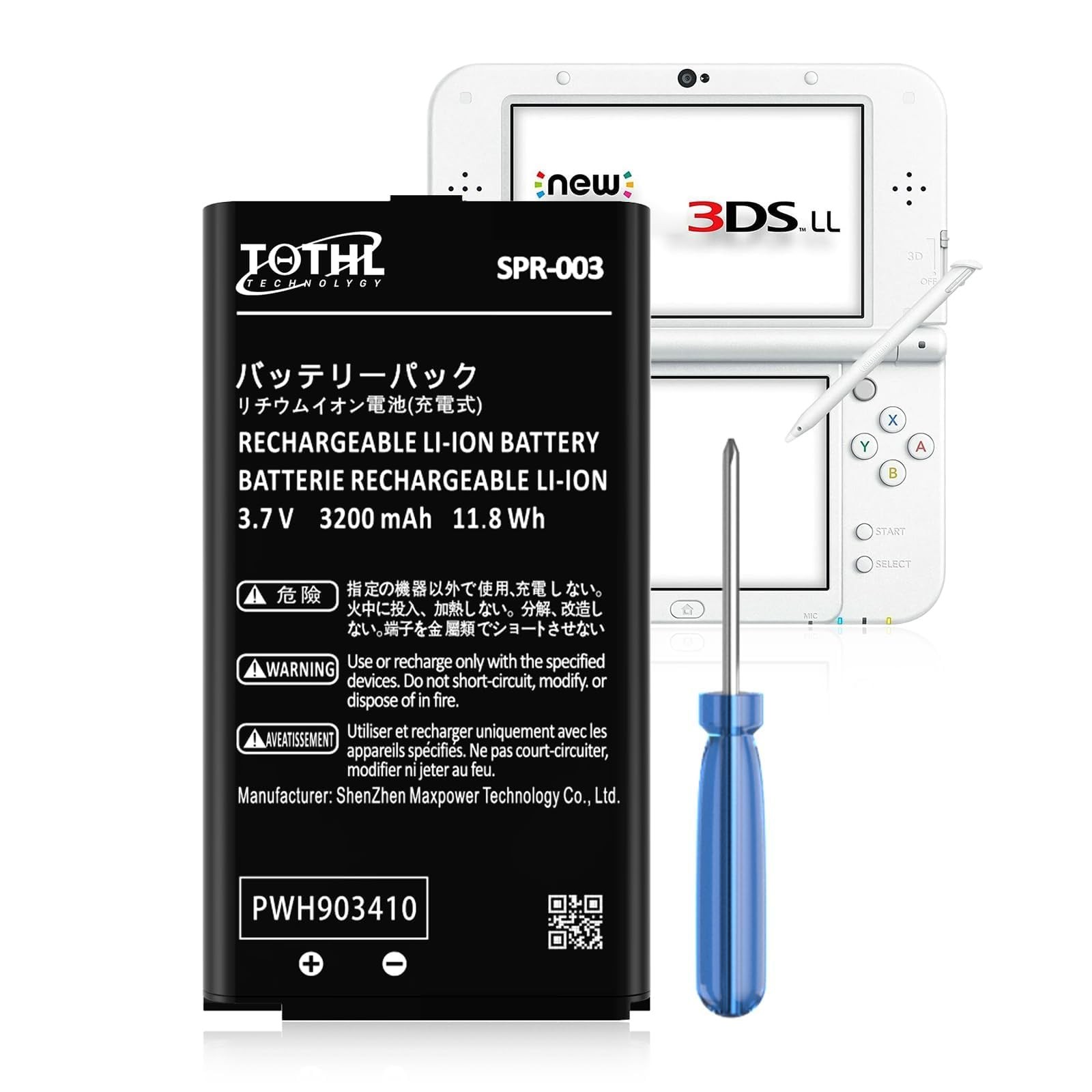 TQTHL 1-Pack SPR-003 Battery, 2026 New Upgraded (3200mAh) Ultra High black