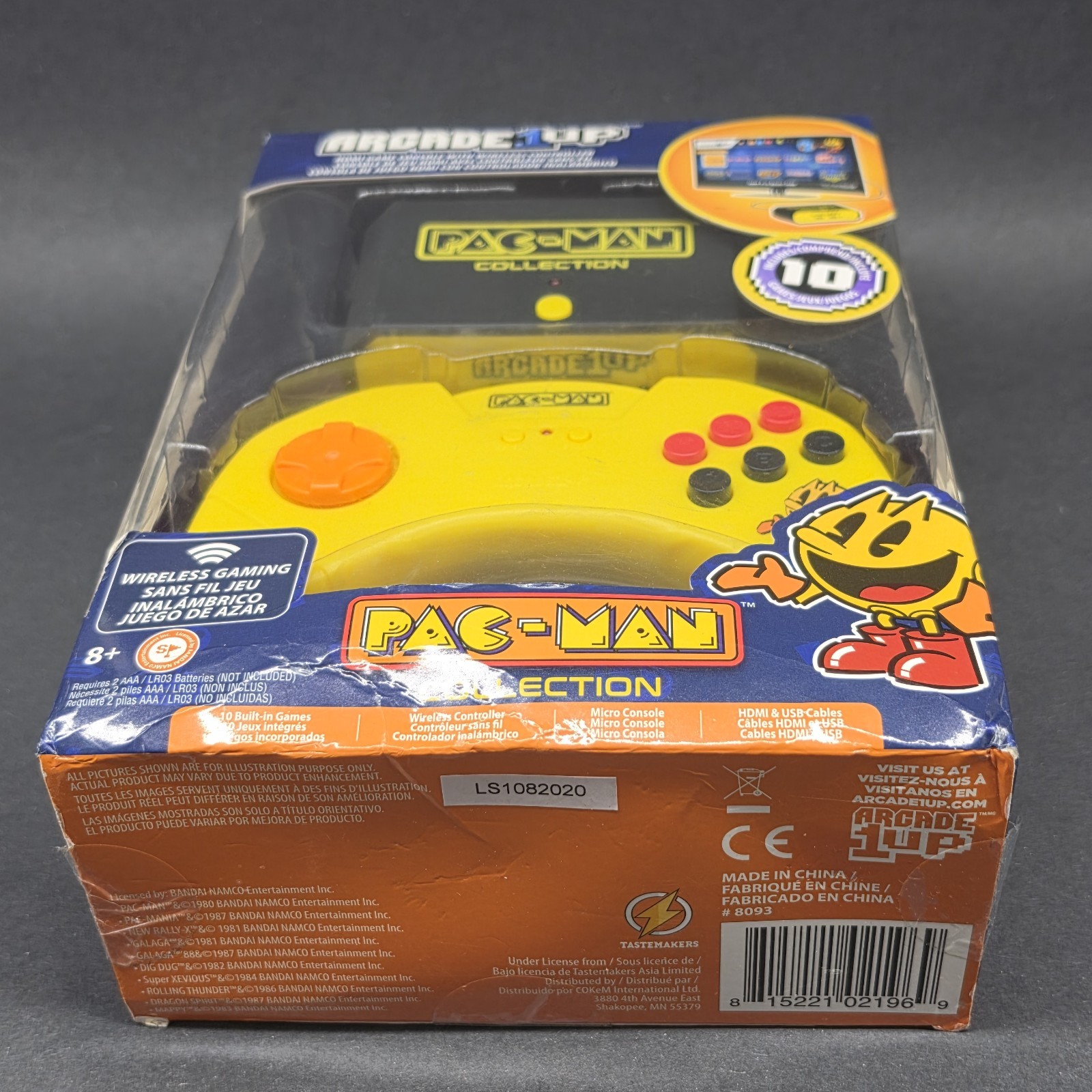 Bandai Namco Arcade 1up Pacman Collection Console And Wireless Gaming Controller