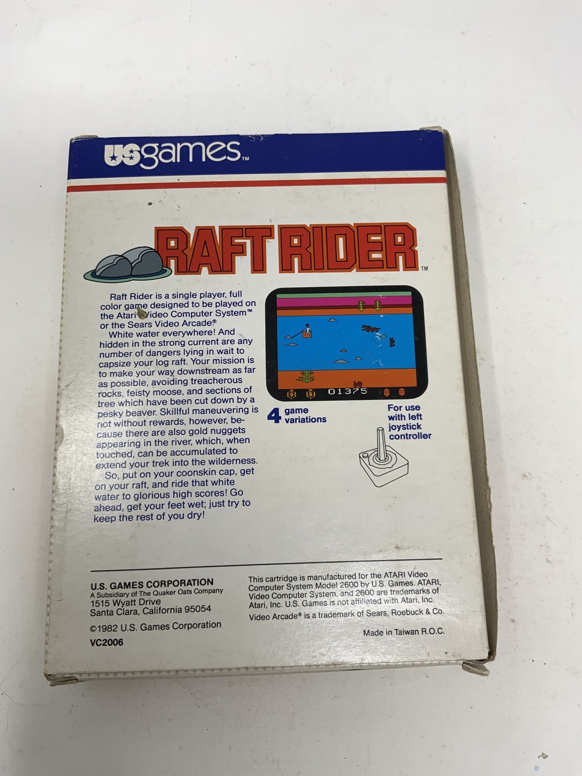 Raft Rider (Atari 2600, 1982) Complete In Box Tested And Working