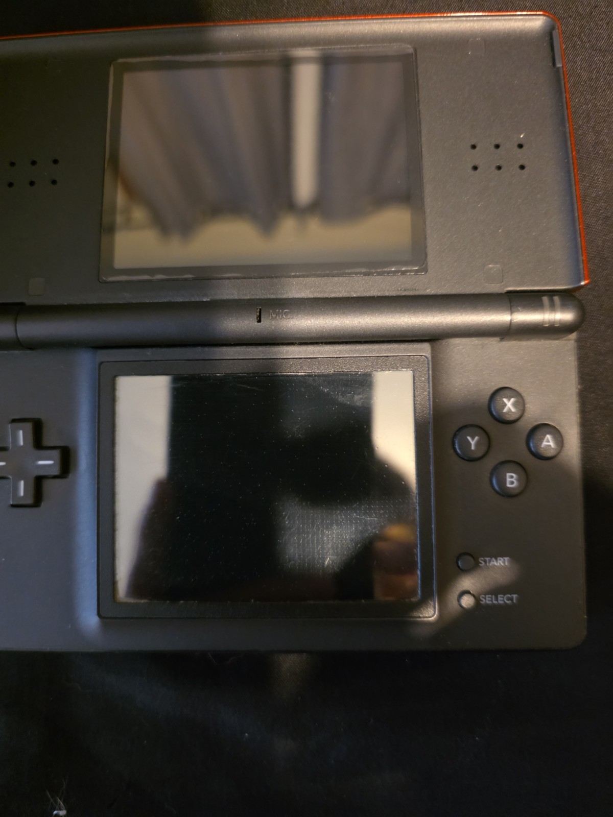 Nintendo DS Lite Black/Red Handheld Console Wi-Fi Headphone Jack with gba cover