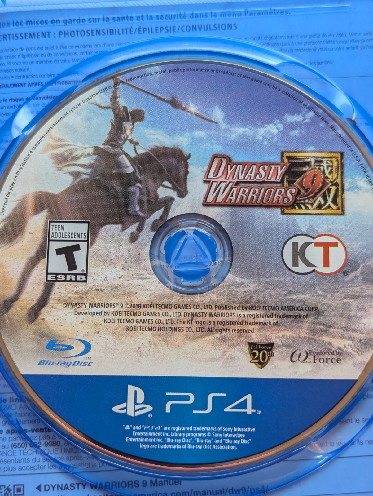 Dynasty Warriors 9 (Sony PlayStation 4 PS4, 2018) Damaged Artwork – Tested