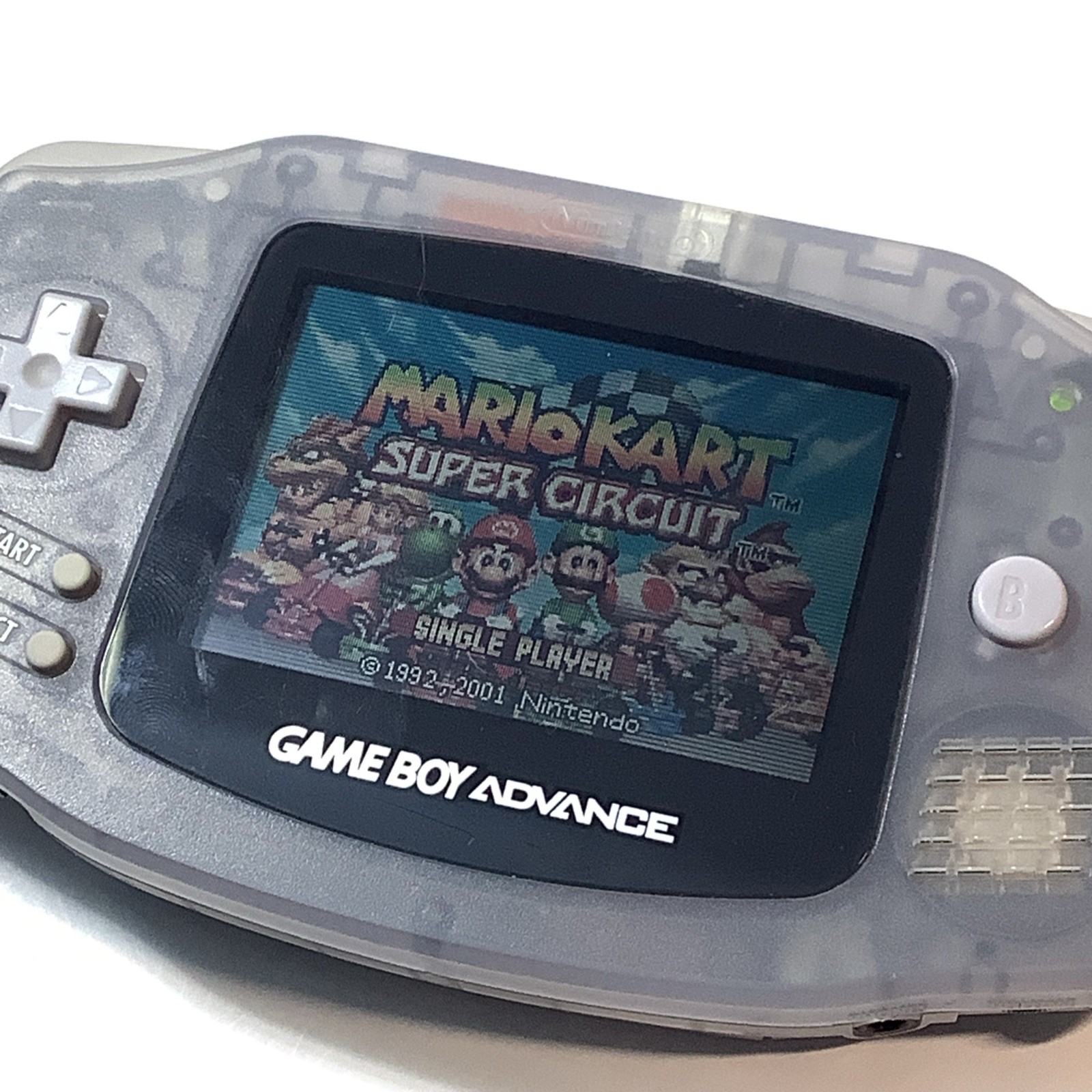 Nintendo Game Boy Advance GBA Glacier Handheld System Console AGB-001 – Tested