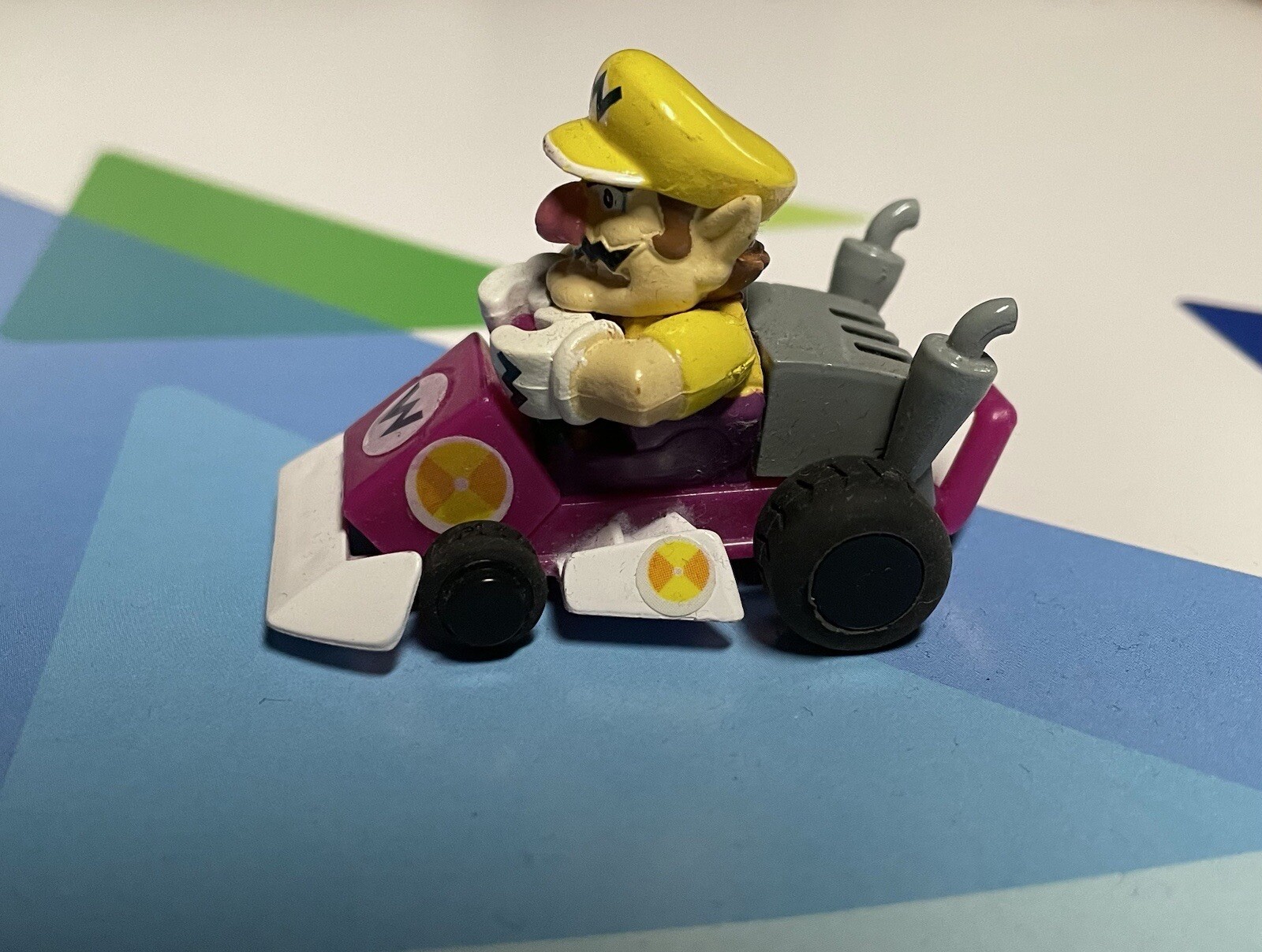 Tomy Yujin WARIO Nintendo MARIOKART Pullback Racer 2005 Rare Toy Car