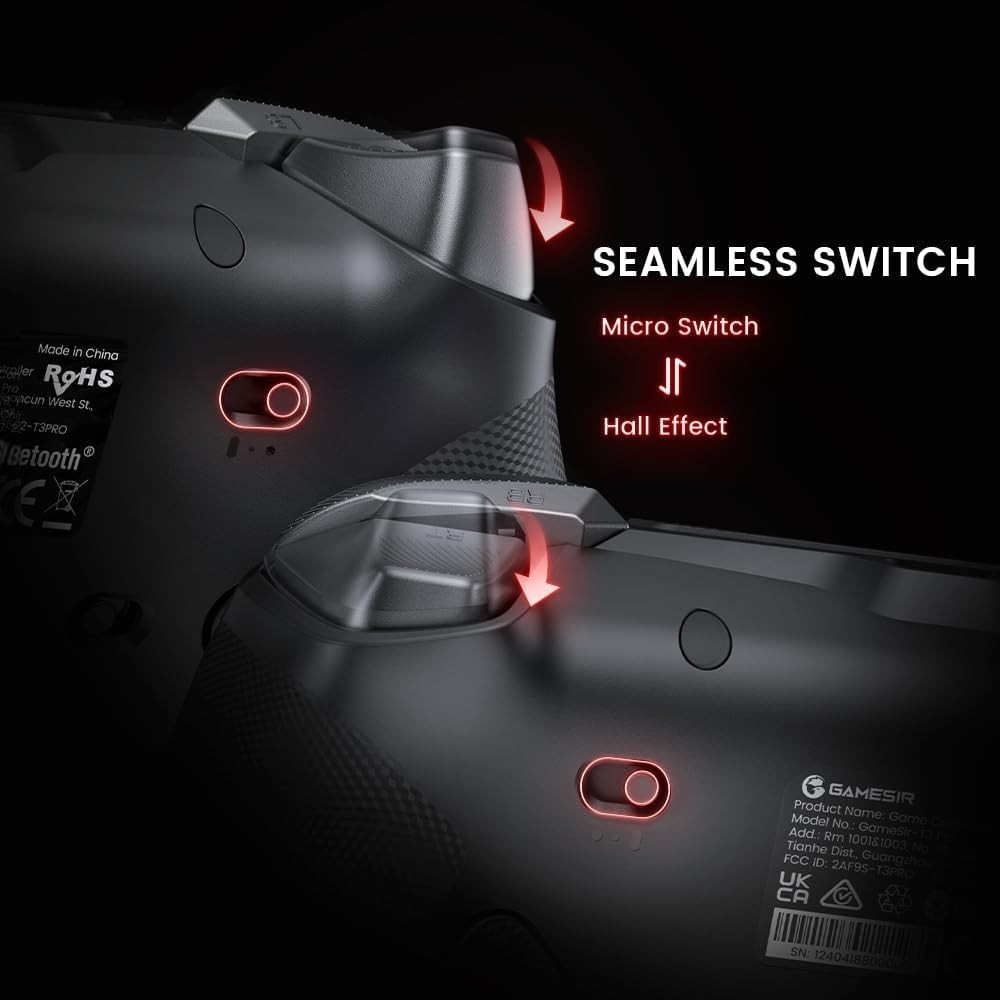 GameSir T3 Pro Wireless Game Controller PC Gamepad for Switch/PC/iOS/Android