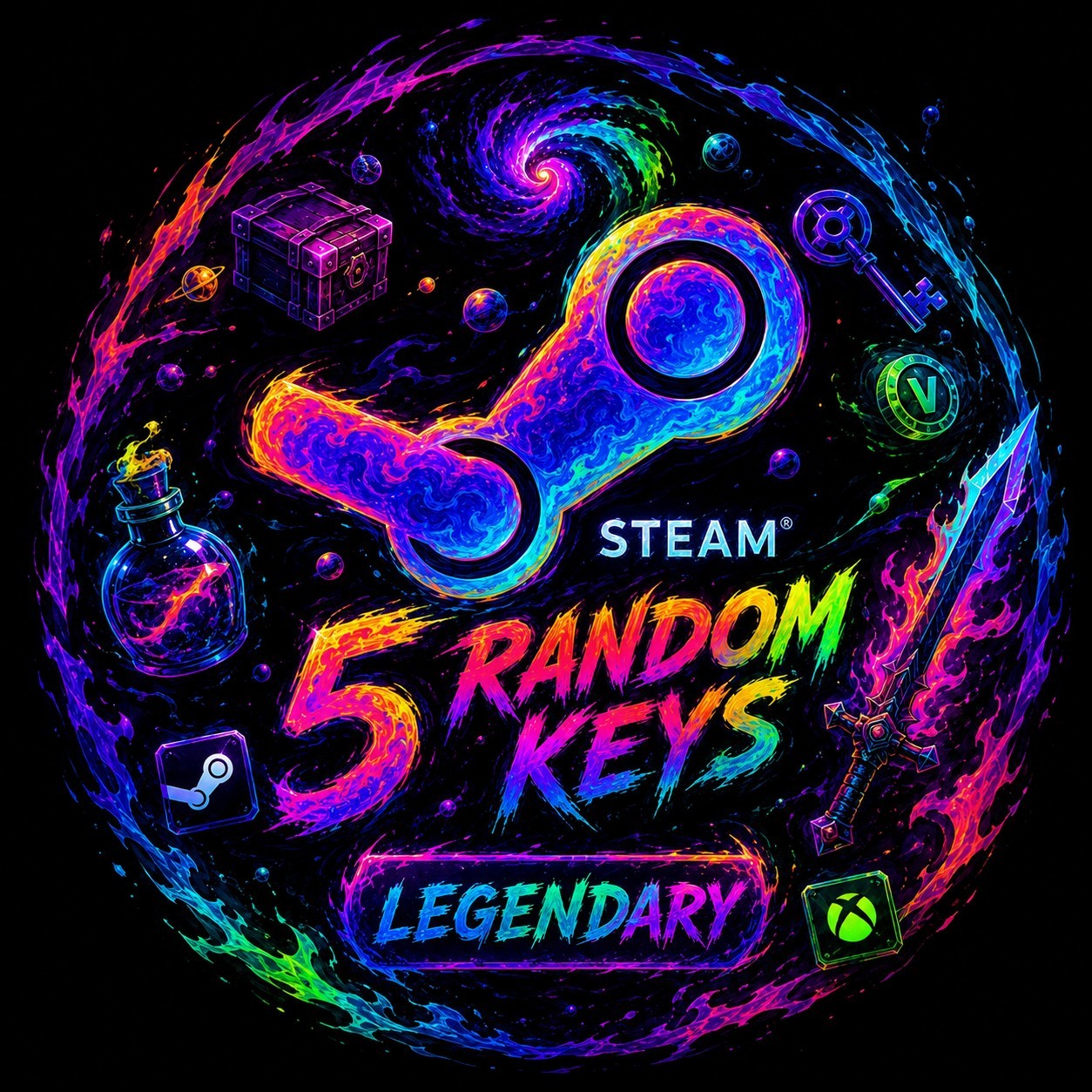5x Random Steam Keys Global | Fast Delivery | No Duplicate Keys