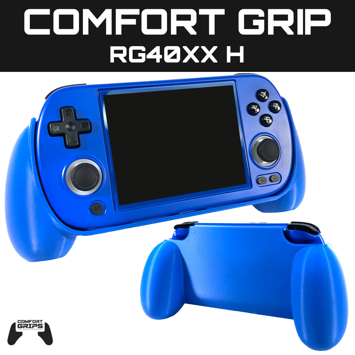 Anbernic RG40XX H Comfort Grip Case 2-in-1 Screen Protector – 3D Printed