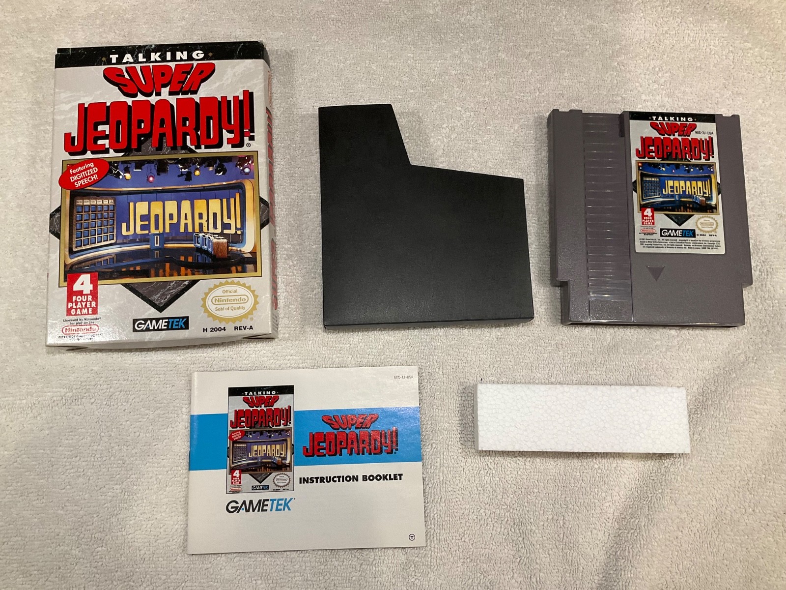 Talking Super Jeopardy NES Nintendo 1990 CIB Complete Box Manual GameTek REV-A