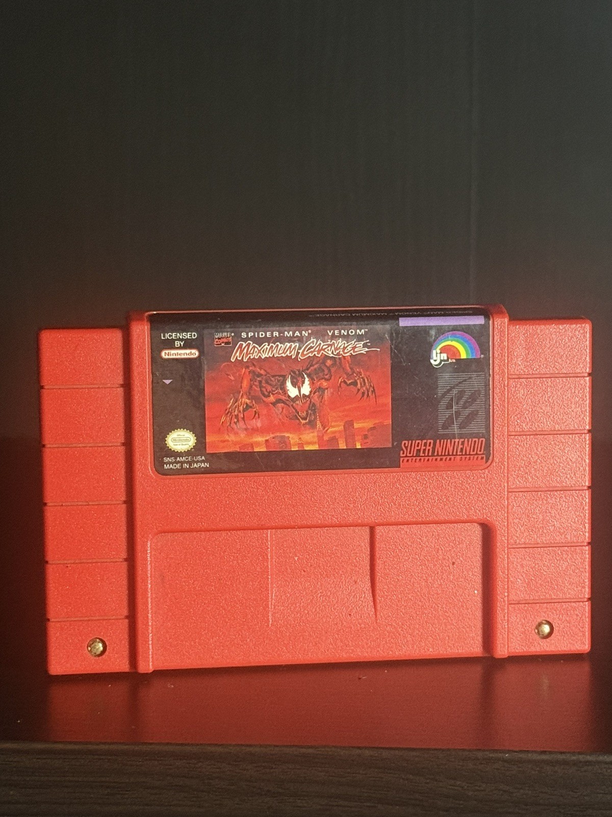 Maximum Carnage – Super Nintendo – Cart (red) Only – Tested SNES Spiderman