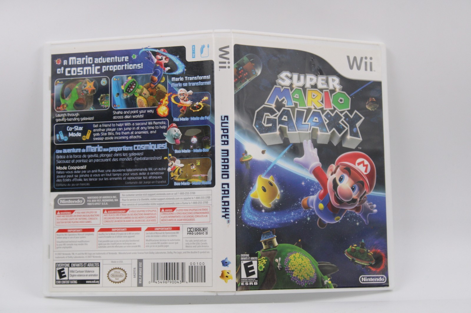 Super Mario Galaxy (Nintendo Wii, 2007) Manual With Inserts