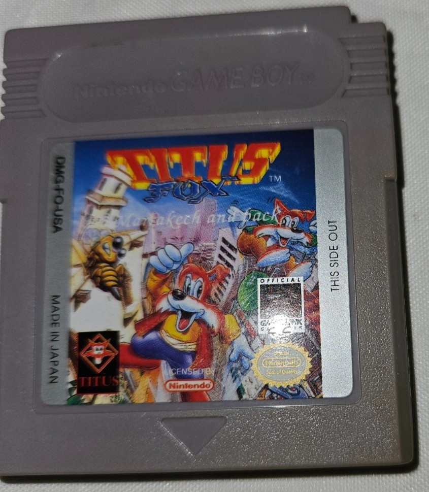 Titus The Fox Cartridge Only Authentic Nintendo Game Boy DMG-FO-USA 1993 Gameboy