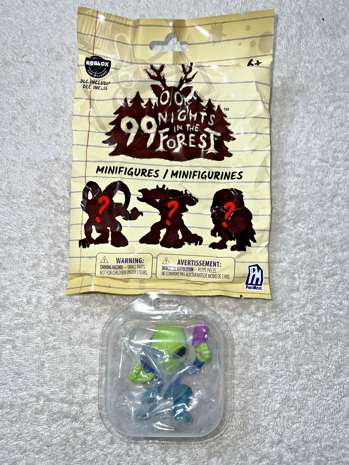 ROBLOX 99 NIGHTS IN THE FOREST MINIFIGURES SET OF 7 INCLUDES DLC CODES **NEW**