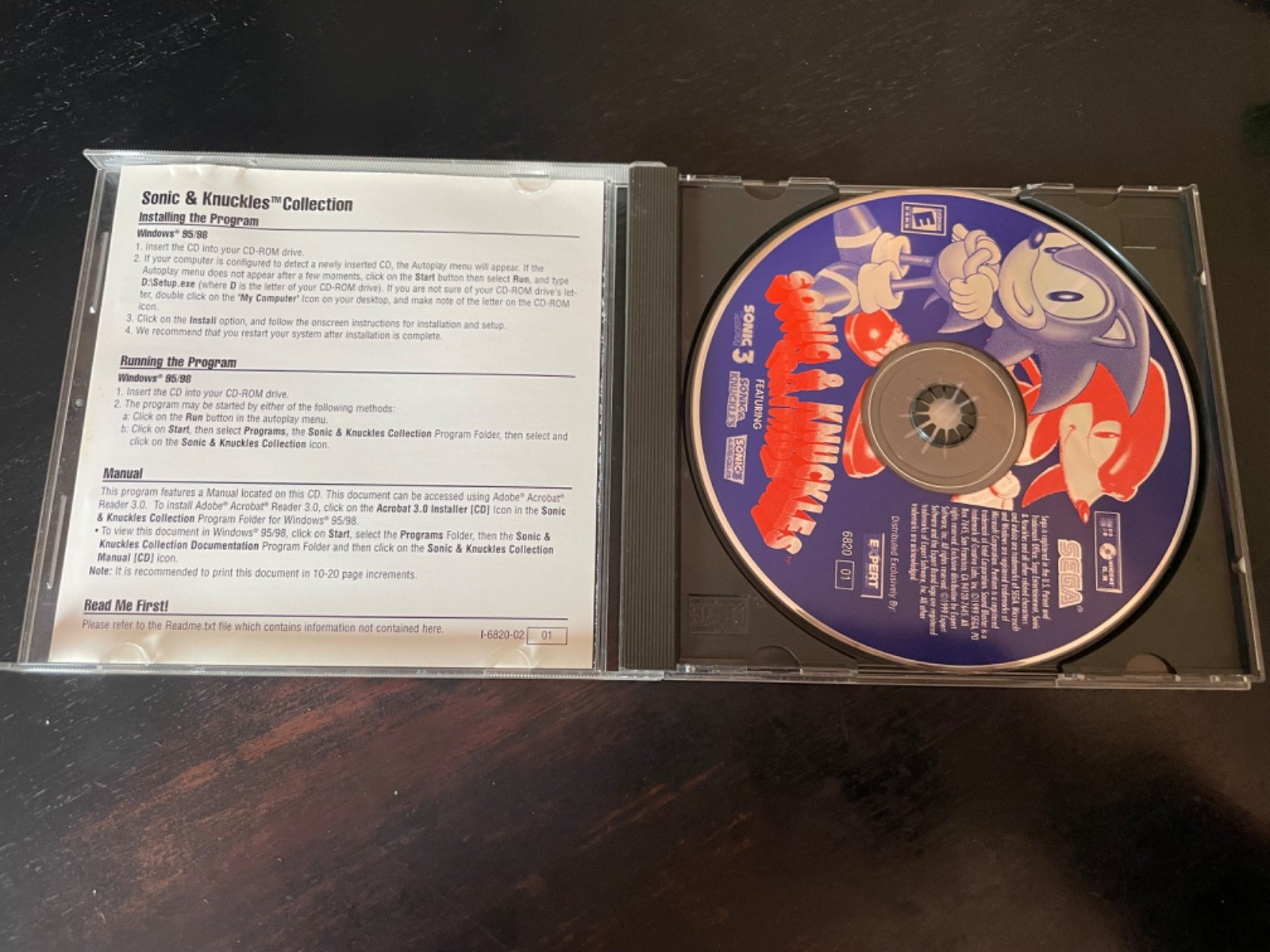 2000 Sonic & Knuckles Collection 3-in-1 PC Video Game Sonic the Hedgehog 3
