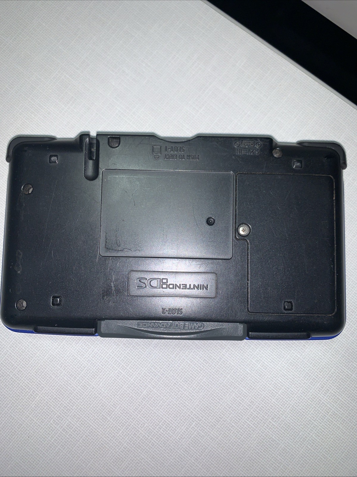 Original Nintendo DS Console Electric Blue Fat NTR-001 Tested Working No Charger