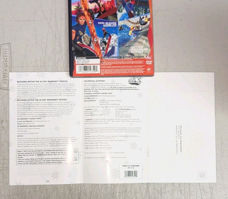 SSX Tricky (PlayStation PS2) Complete w/ Manual, Registration Card