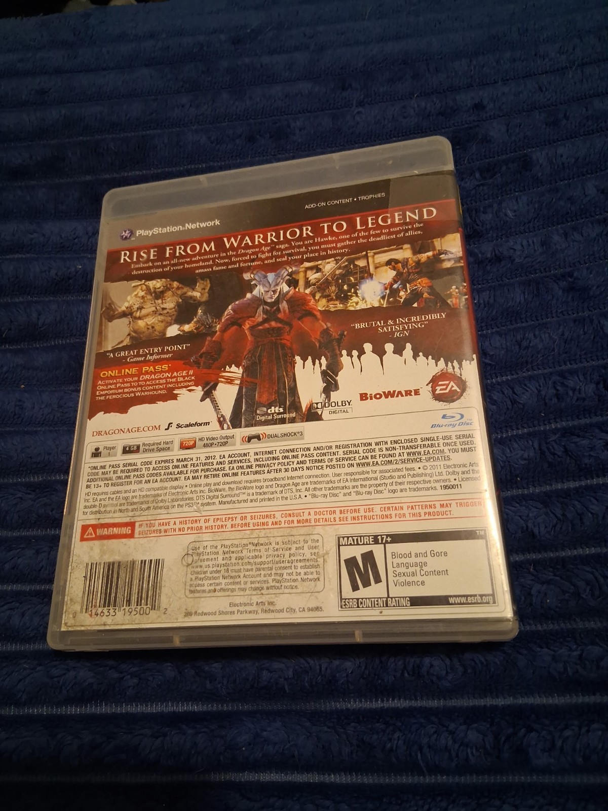 Dragon Age II (Sony PlayStation 3) Role Playing Dragon Age Series EA M