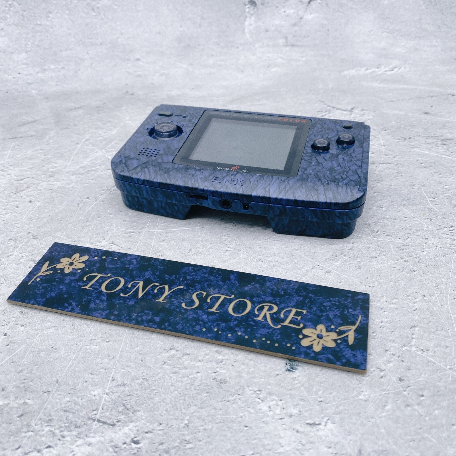 SNK Neo Geo Pocket Color Stone Blue Game Console 1998 Handheld System Japan