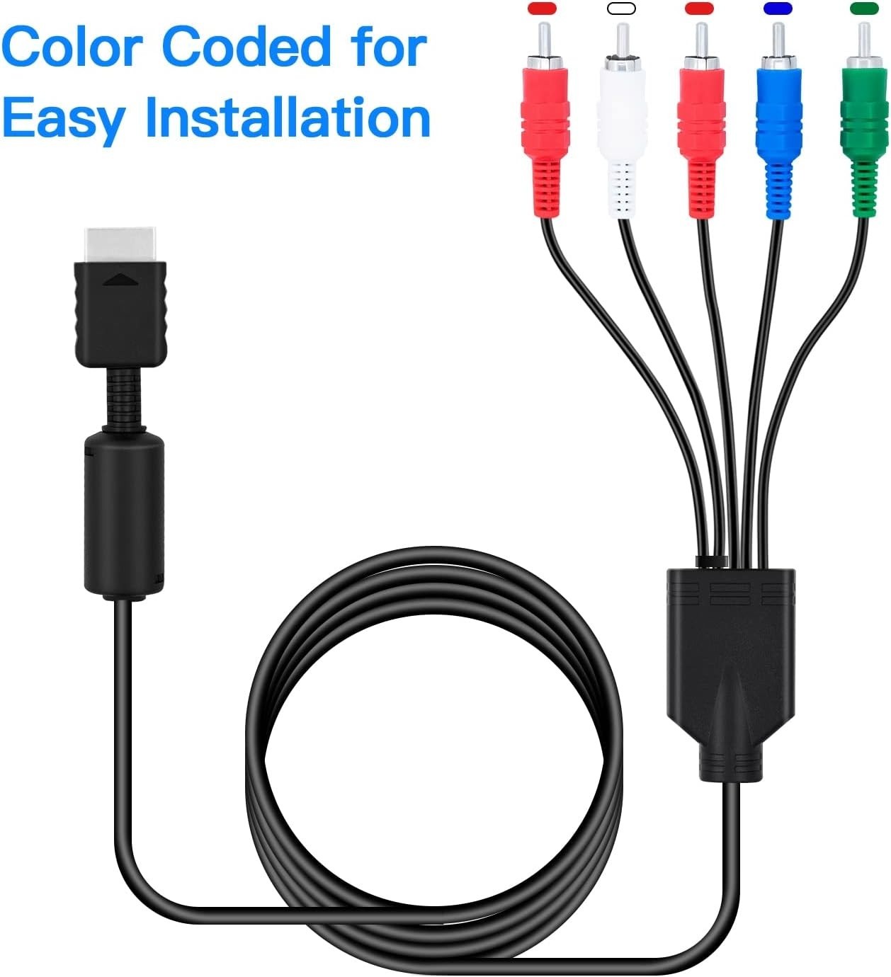 6FT HD AV Component Cable for PS2/PS3 – Enhance Your Gaming Experience