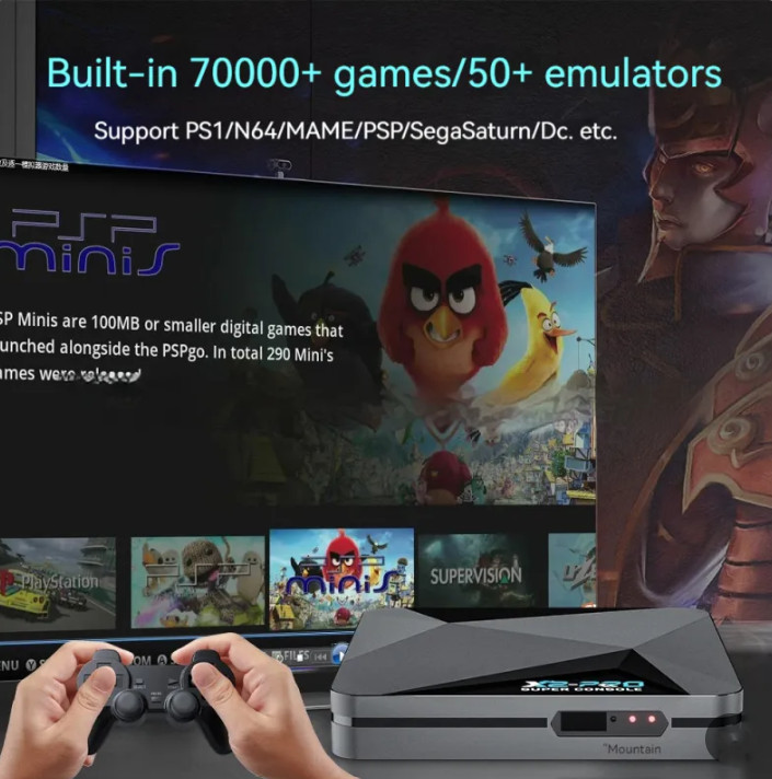 X2-Pro Super Console Retro Game Set Top Box 64GB 128GB 256GB Emuelec Android 9