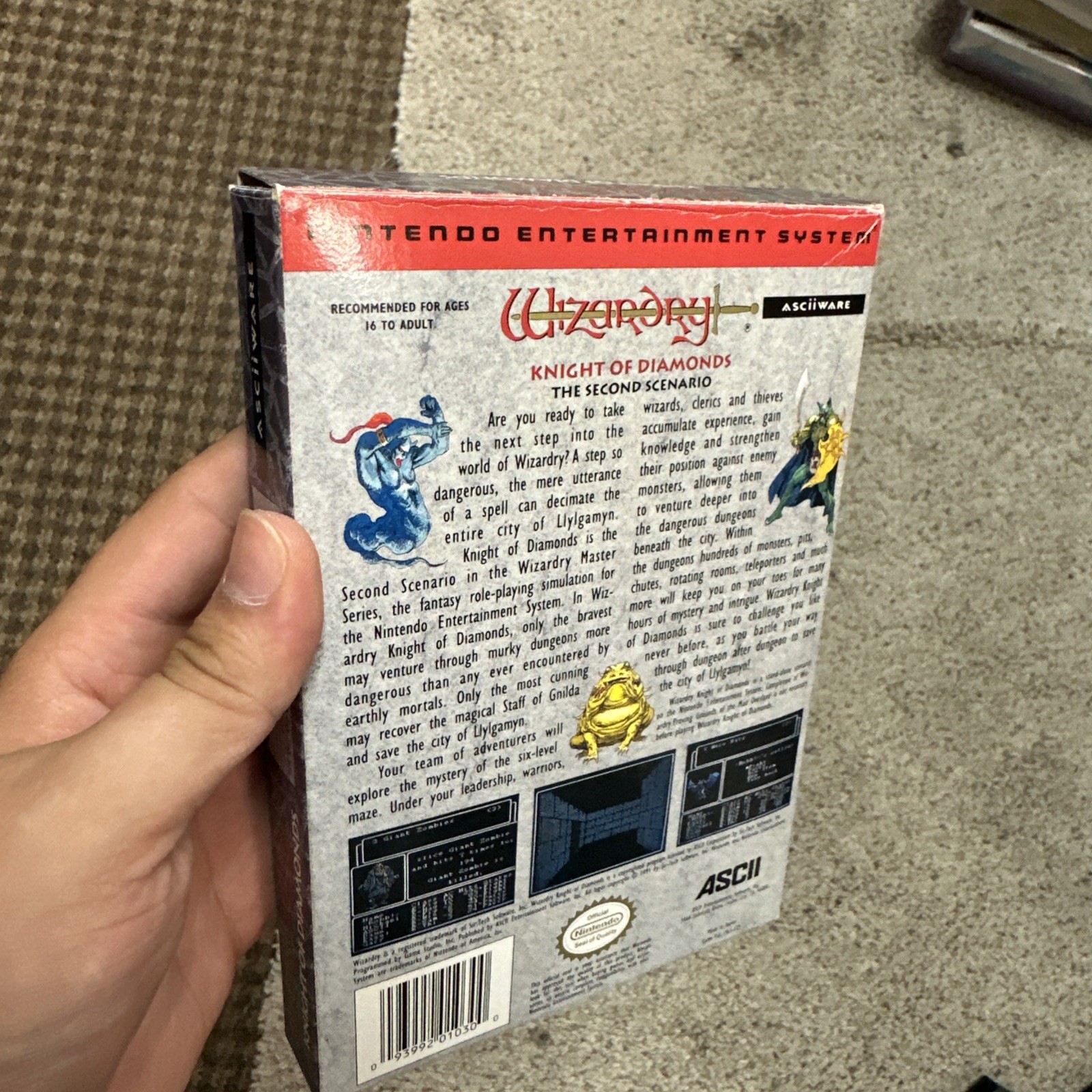 Wizardry: Knight of Diamonds NES Nintendo CIB Complete w/ Map & Reg Card RARE