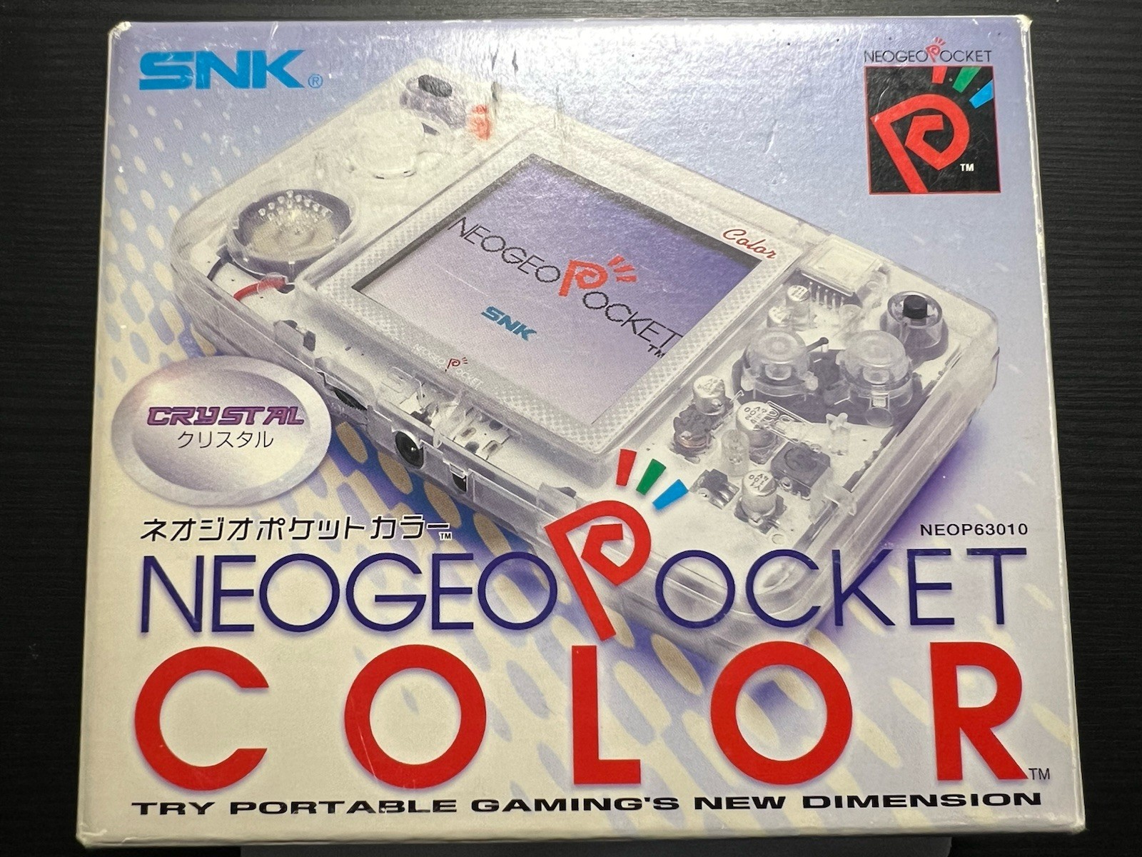 Neo Geo Pocket Color Console Slim Crystal Clear Boxed CIB + Free Game