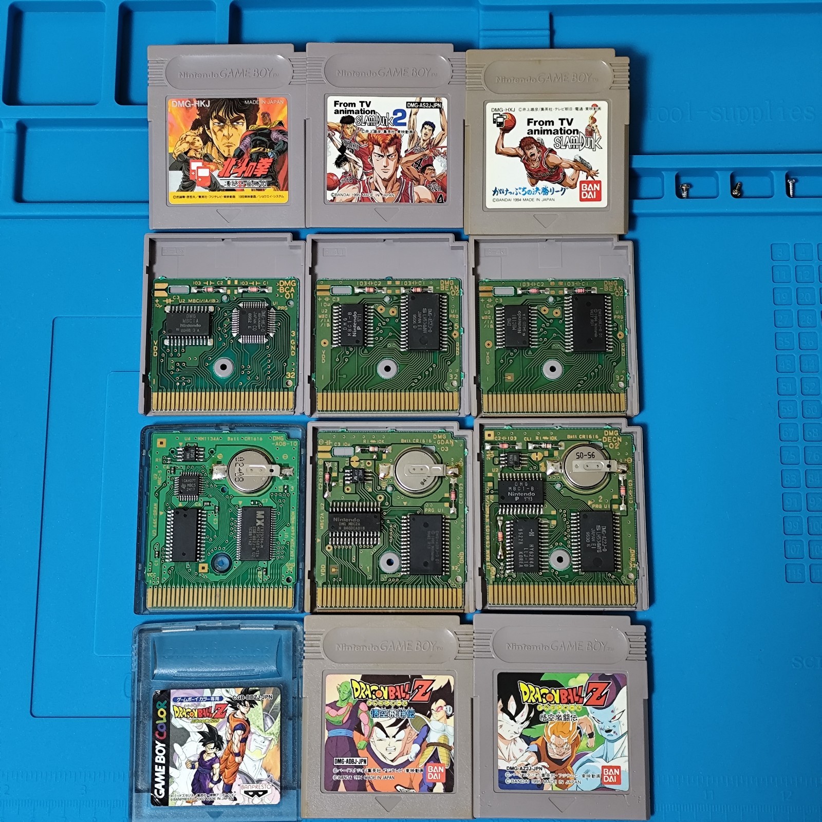 Dragon Ball Z Hokuto no Ken Slam Dunk Game Boy Japan 6 Lot Cartridge Only Bandai