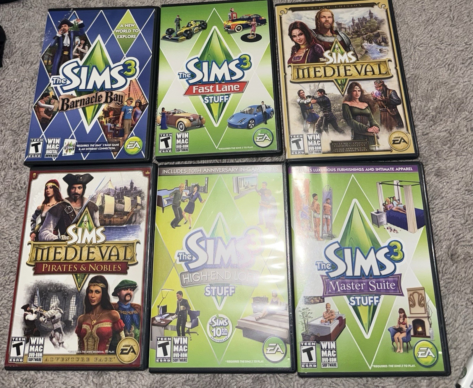 The Sims 3 LOT + The Sims Medieval PC/MAC CIBs