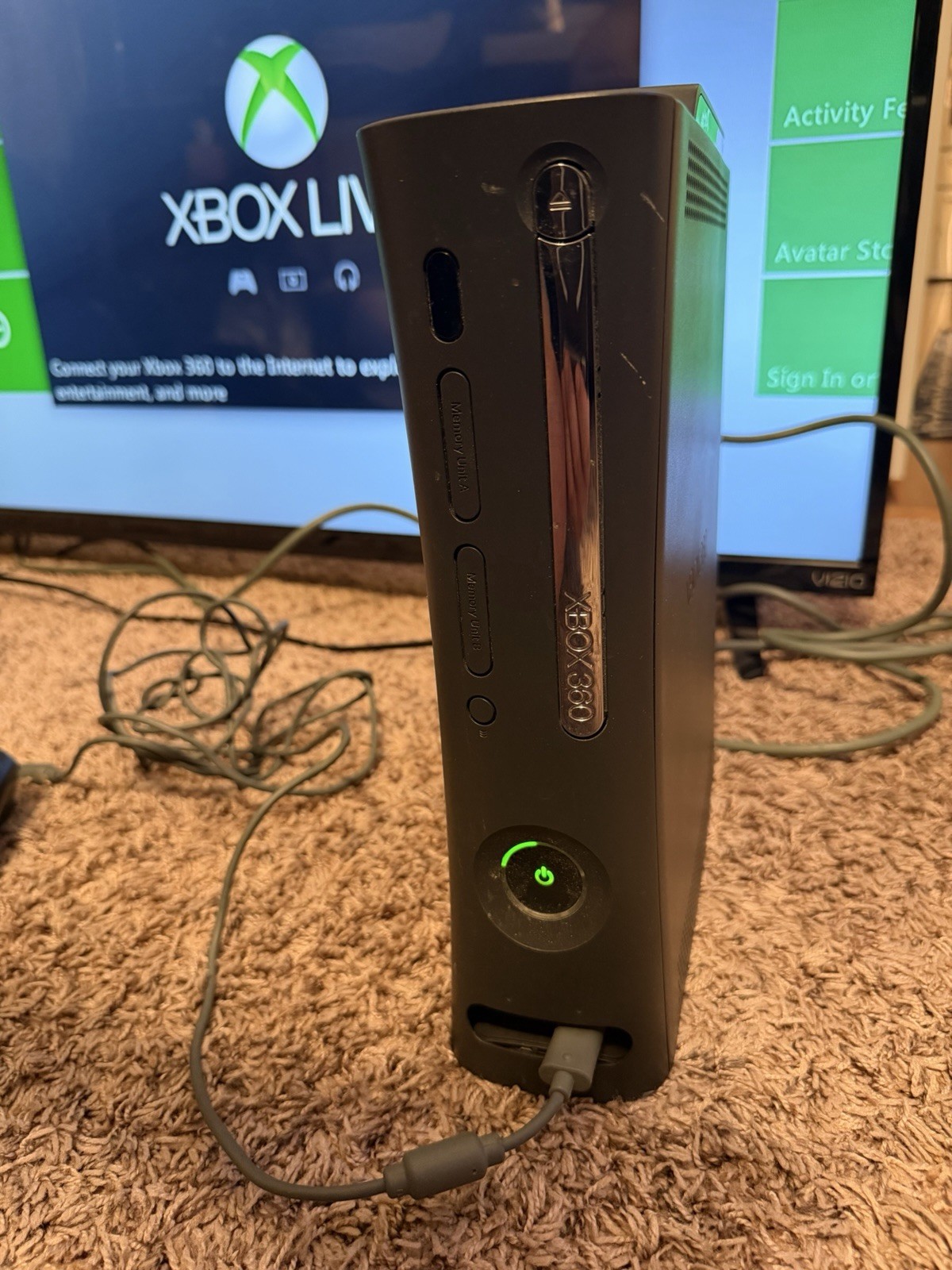 Microsoft Xbox 360 120GB Black Home Console with Controllers & Wi-Fi Capability