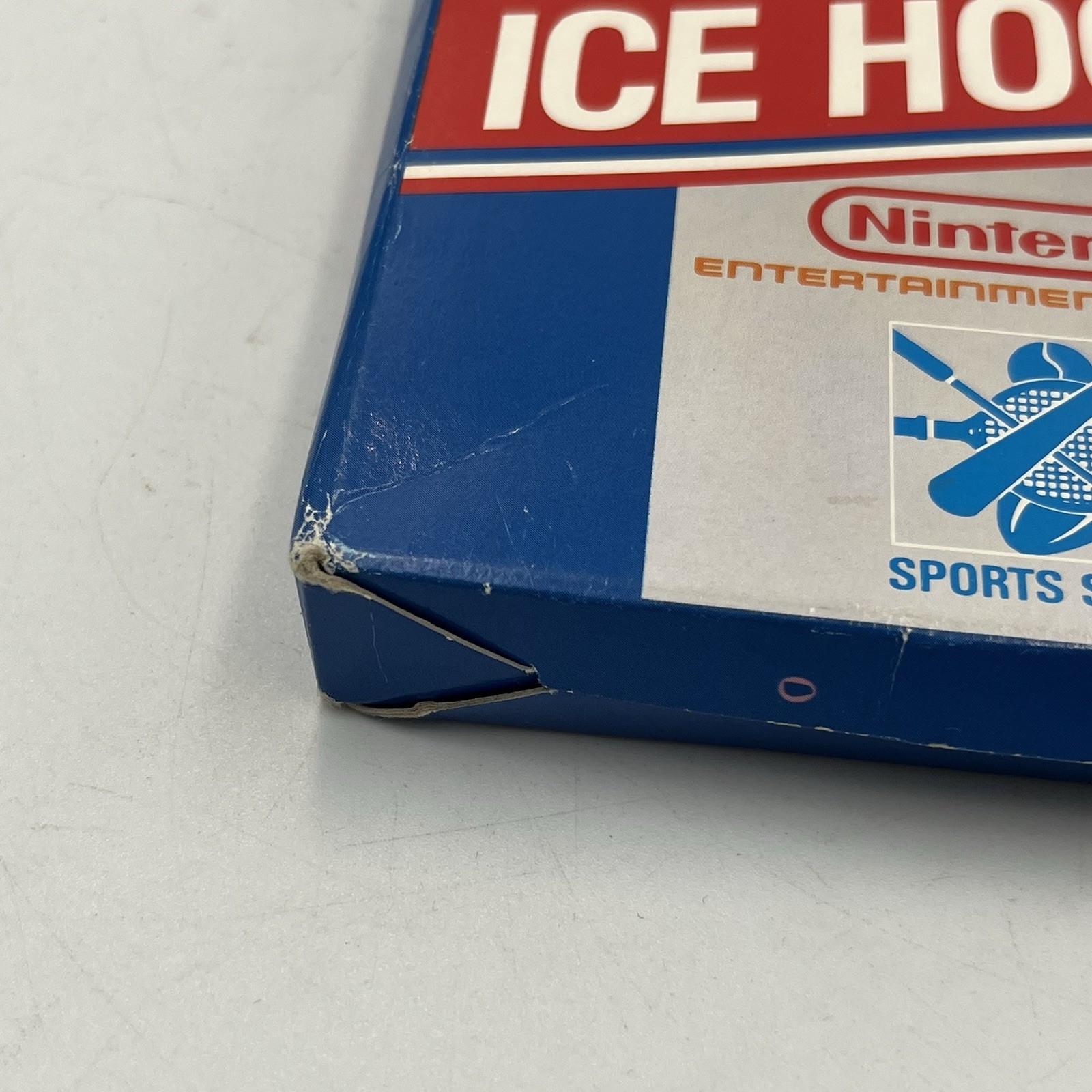Original NES Nintendo ICE HOCKEY Game w/ Box Tested And Working