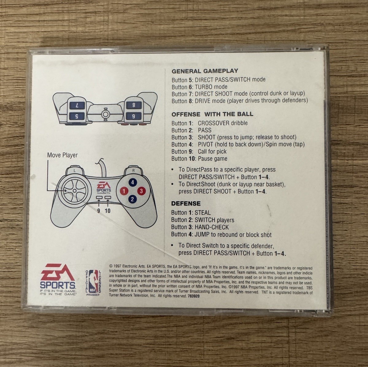 NBA Live 98 EA Sports PC CD-ROM Vintage, Complete in Case with Factory Inserts