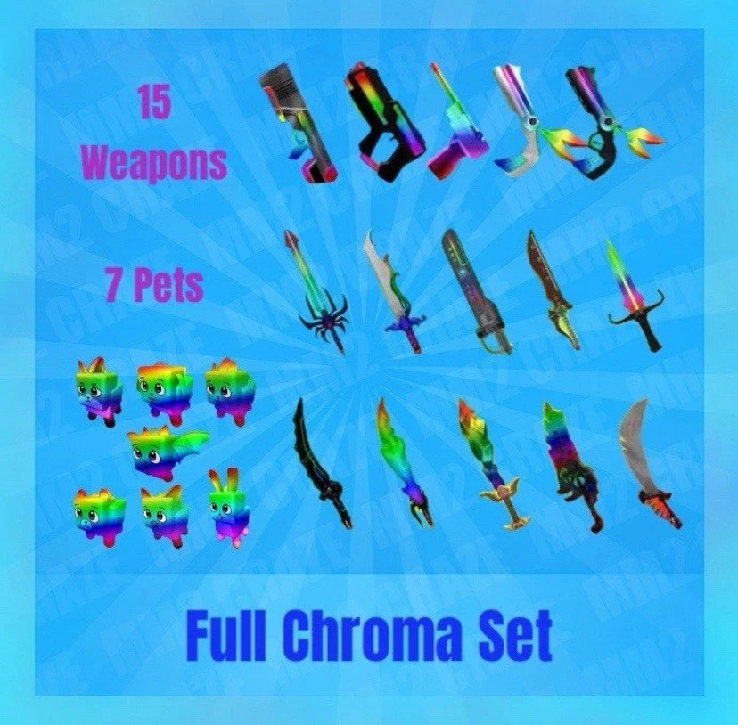 Full Chroma Set (22 Items) Murder Mystery 2 | MM2 | Cheap + Fast