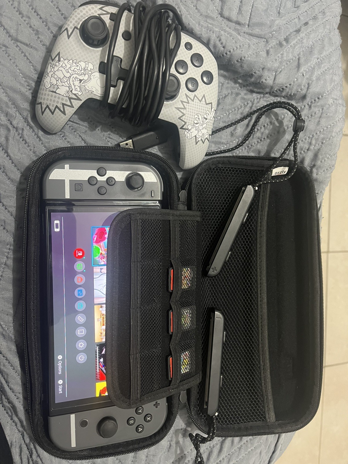 Nintendo Switch (OLED Model) Super Smash Bros. 64GB Console+Accessory+ 3 Games