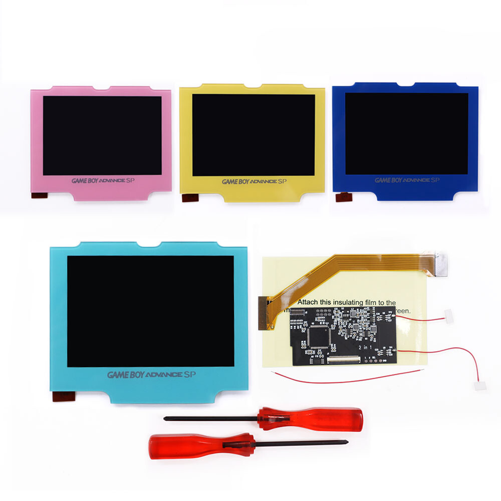 Multi-Color Lens Touch Backlight Color IPS LCD Kit For Gameboy advance GBA SP