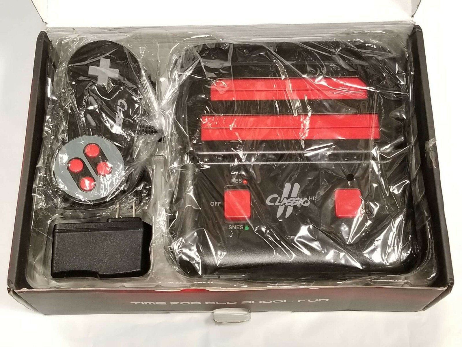 Classiq 2 HD 720p Twin Video Game System Black/Red for SNES/NES *OLD SKOOL* OB