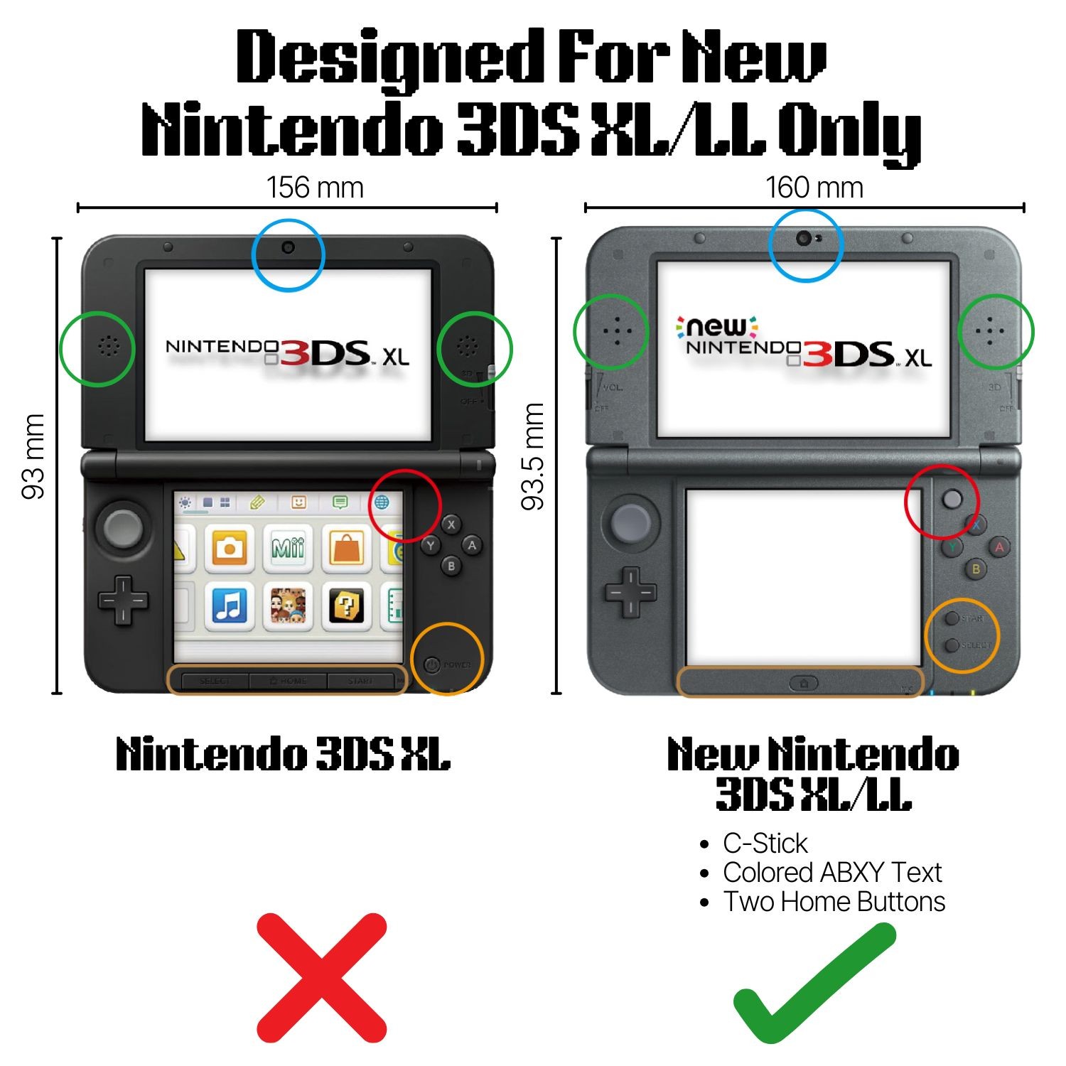 Aluminium Protective Hard Shell Skin Case Cover for New Nintendo 3DS LL XL 2015