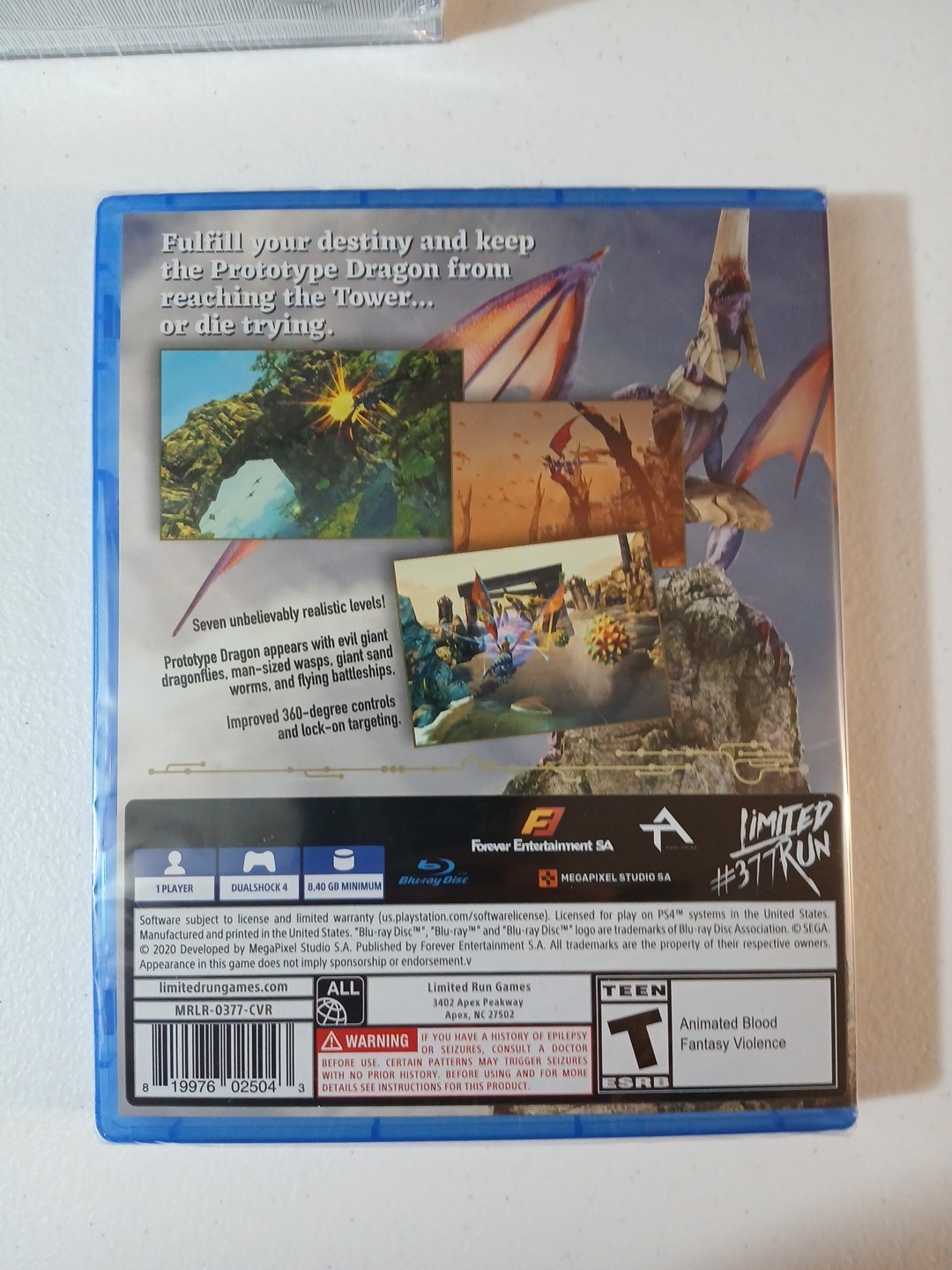 Panzer Dragoon Limited Run #377 Sony PlayStation 4 PS4, Sega Saturn Case