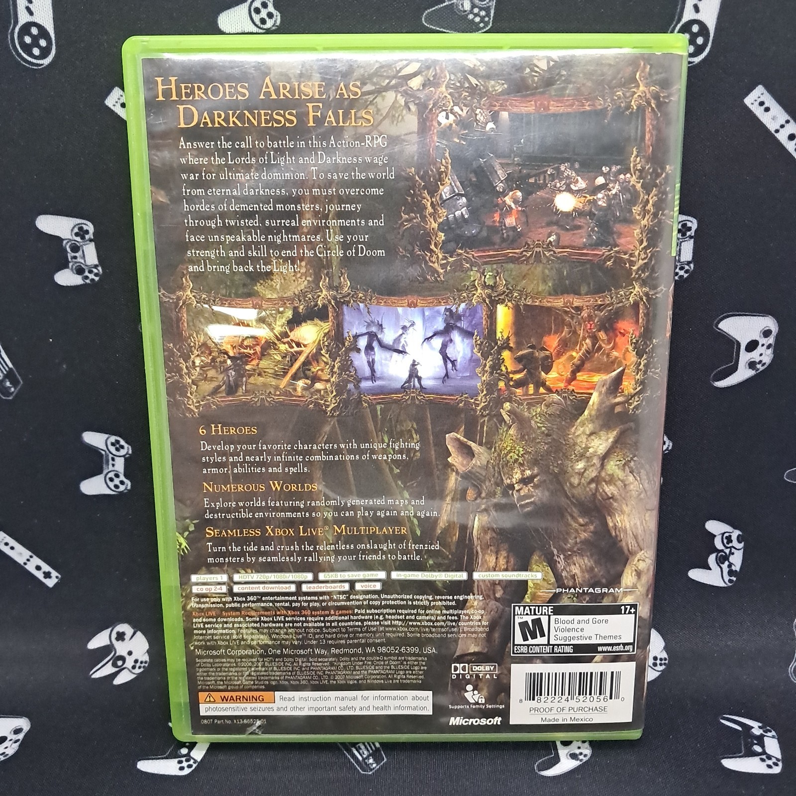 Kingdom Under Fire: Circle of Doom (Microsoft Xbox 360, 2008) CIB Very Good