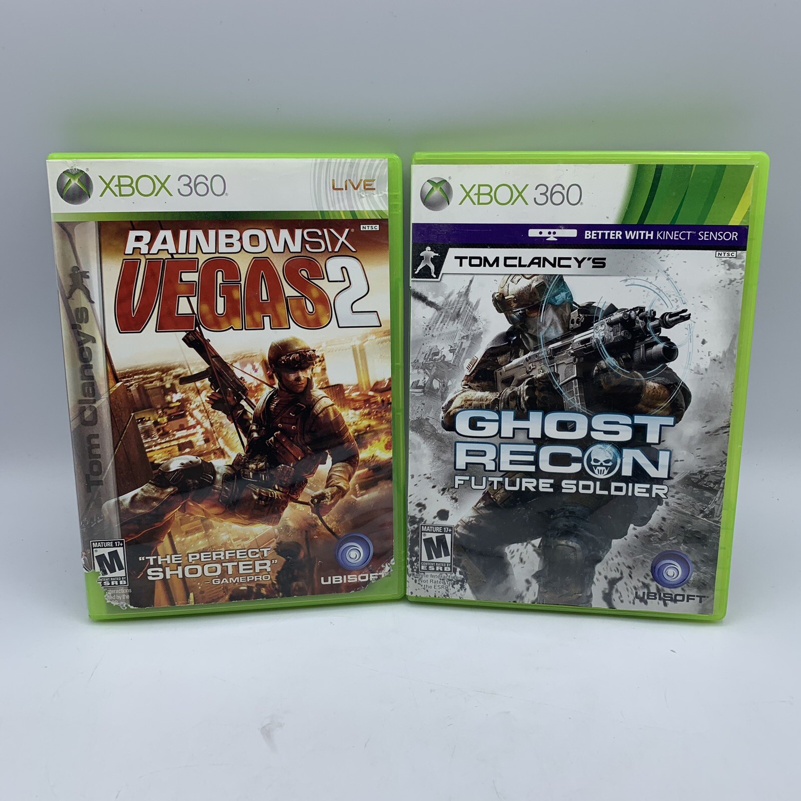 Rainbow Six Vegas 2 & Ghost Recon Future Soldier (Xbox 360) Lot Of 2