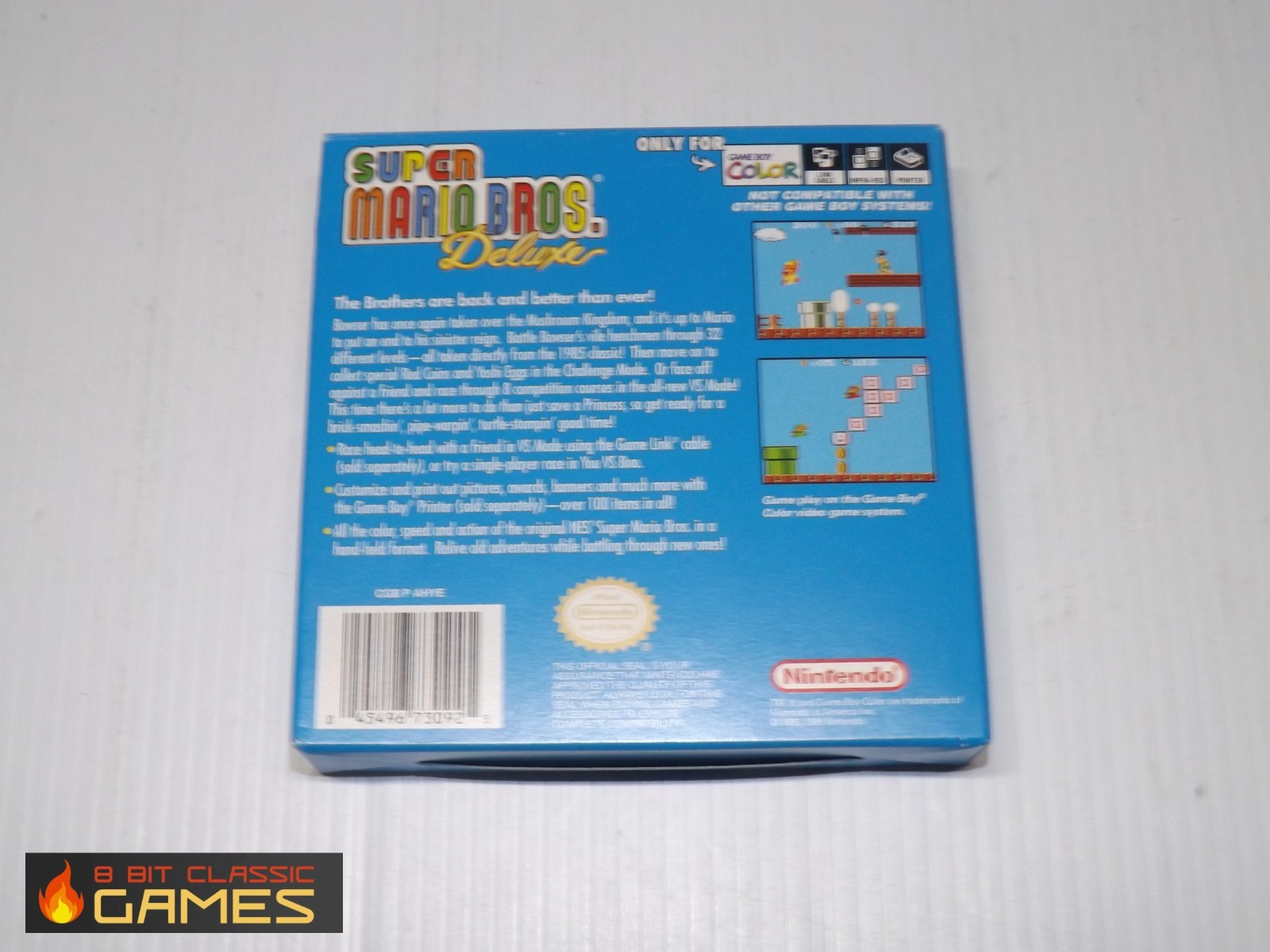 NEW BATTERY! Super Mario Bros. Deluxe – COMPLETE BOX – NINTENDO Gameboy – 77a