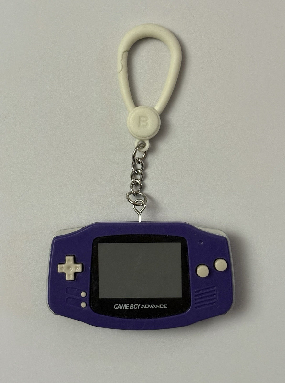 Nintendo Game Boy Advance GBA Mini Clip Keychain Purple Indigo Paladone VTG Toy