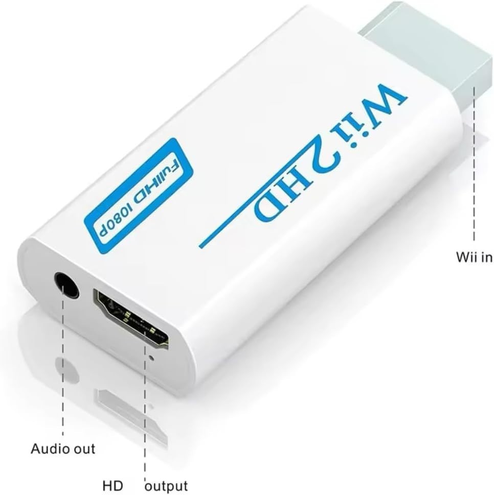 Wii to HDMI Adapter with 3.5mm Audio – Connect Your Wii U Easily to Modern TVs