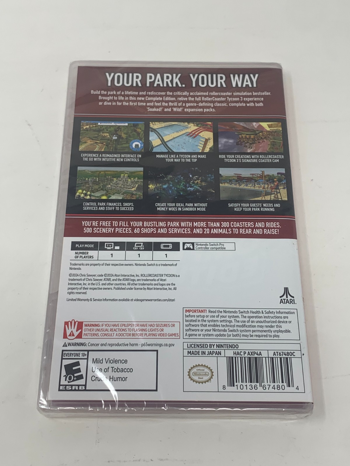 RollerCoaster Tycoon 3: Complete Edition – Nintendo Switch (BRAND NEW)